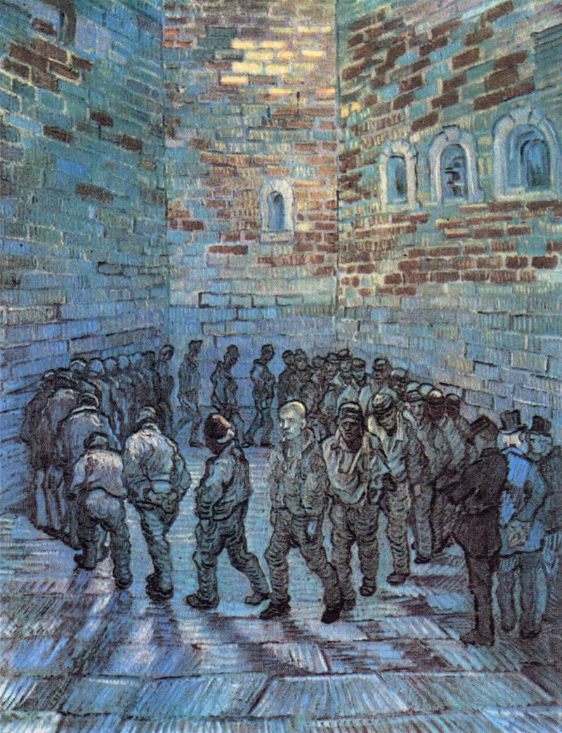 Prisonniers faisant de l'exercice (d'après Doré)