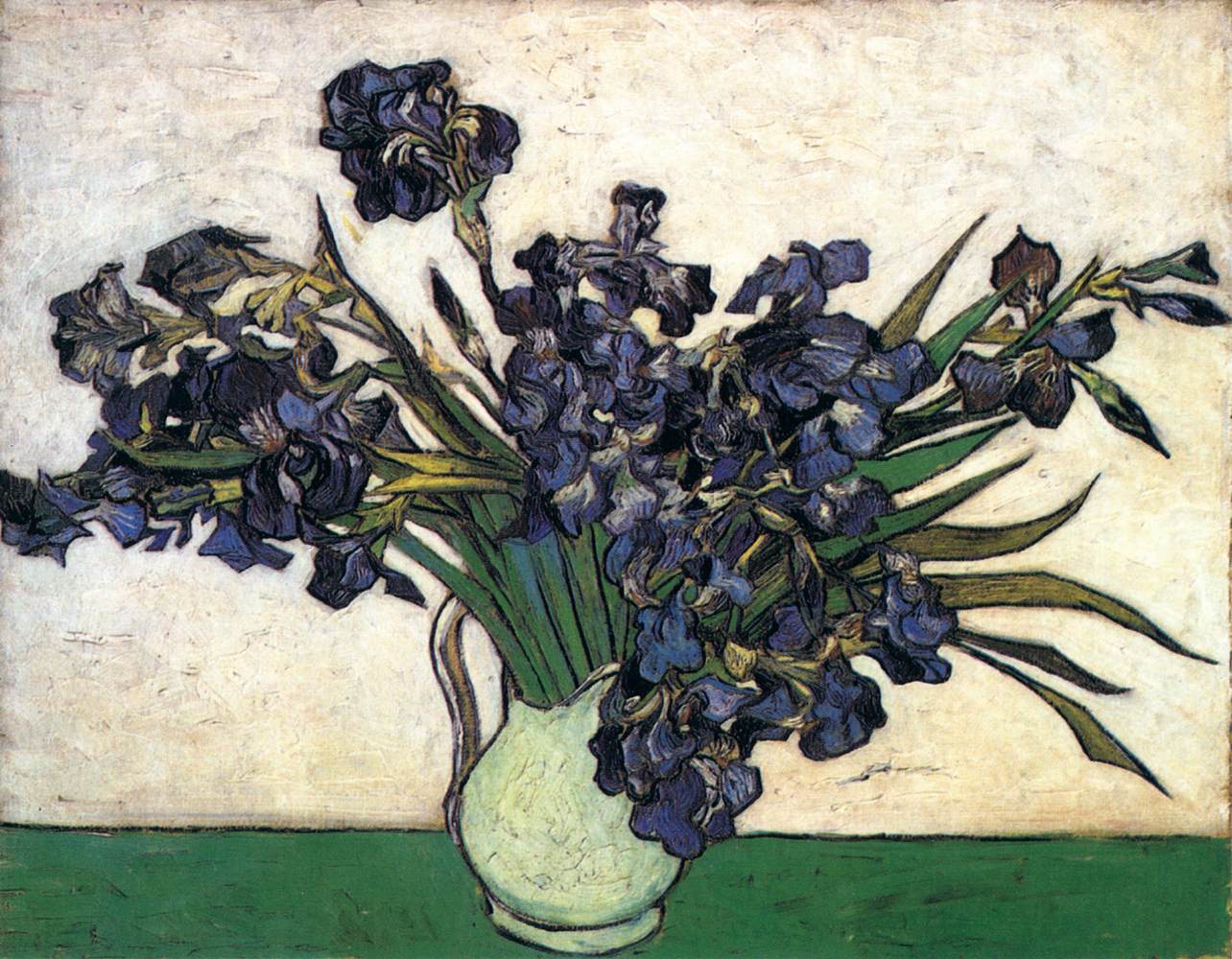 Vase aux iris