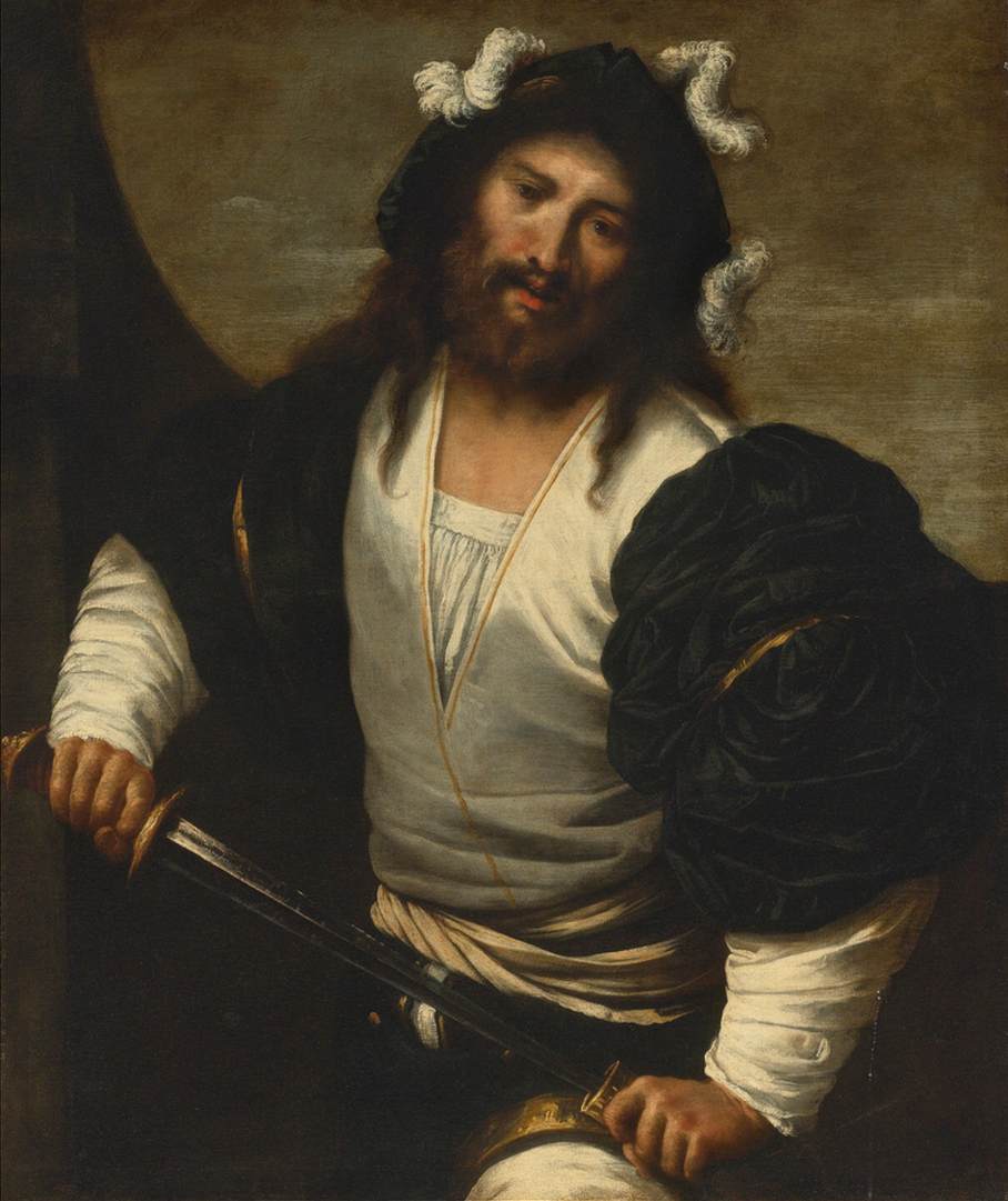 Homme dégainant son épée