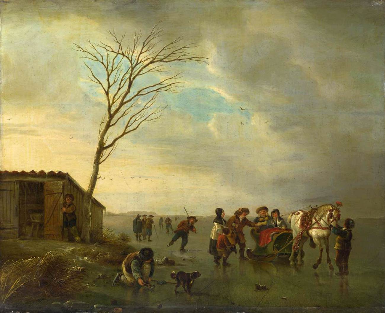 Scène d'hiver sur la glace