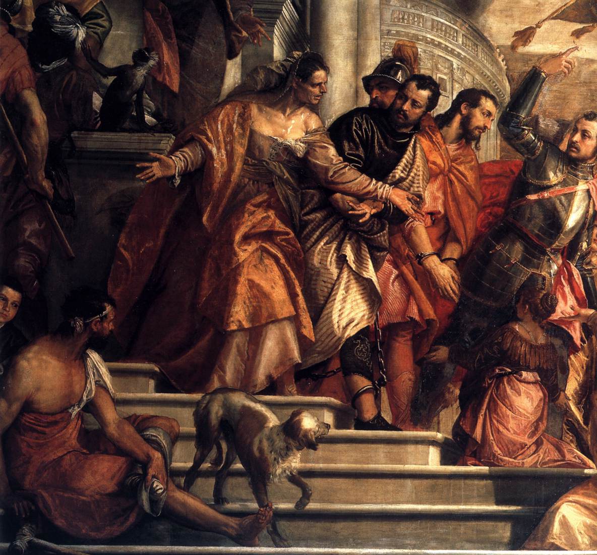 Saints Marc et Marcellin conduits au martyre (détail)