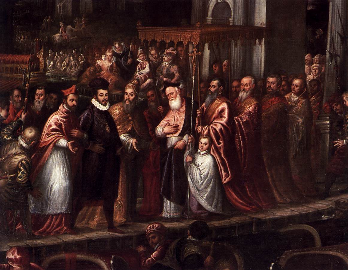 Le doge et le patriarche accueillant Henri III, roi de France (détail)