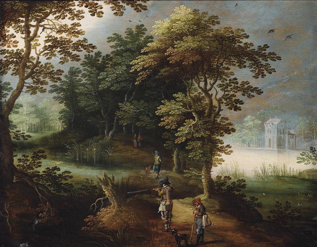 paysage avec Figures Duck Flighting