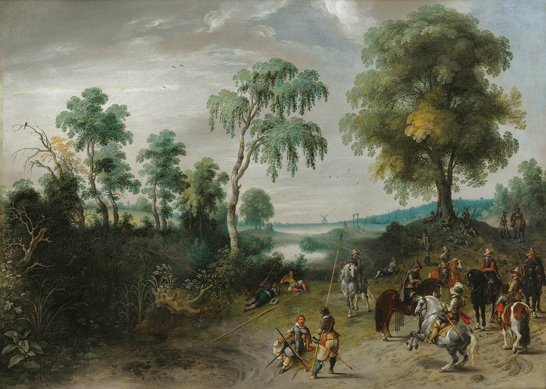 paysage avec Horsemen at Rest