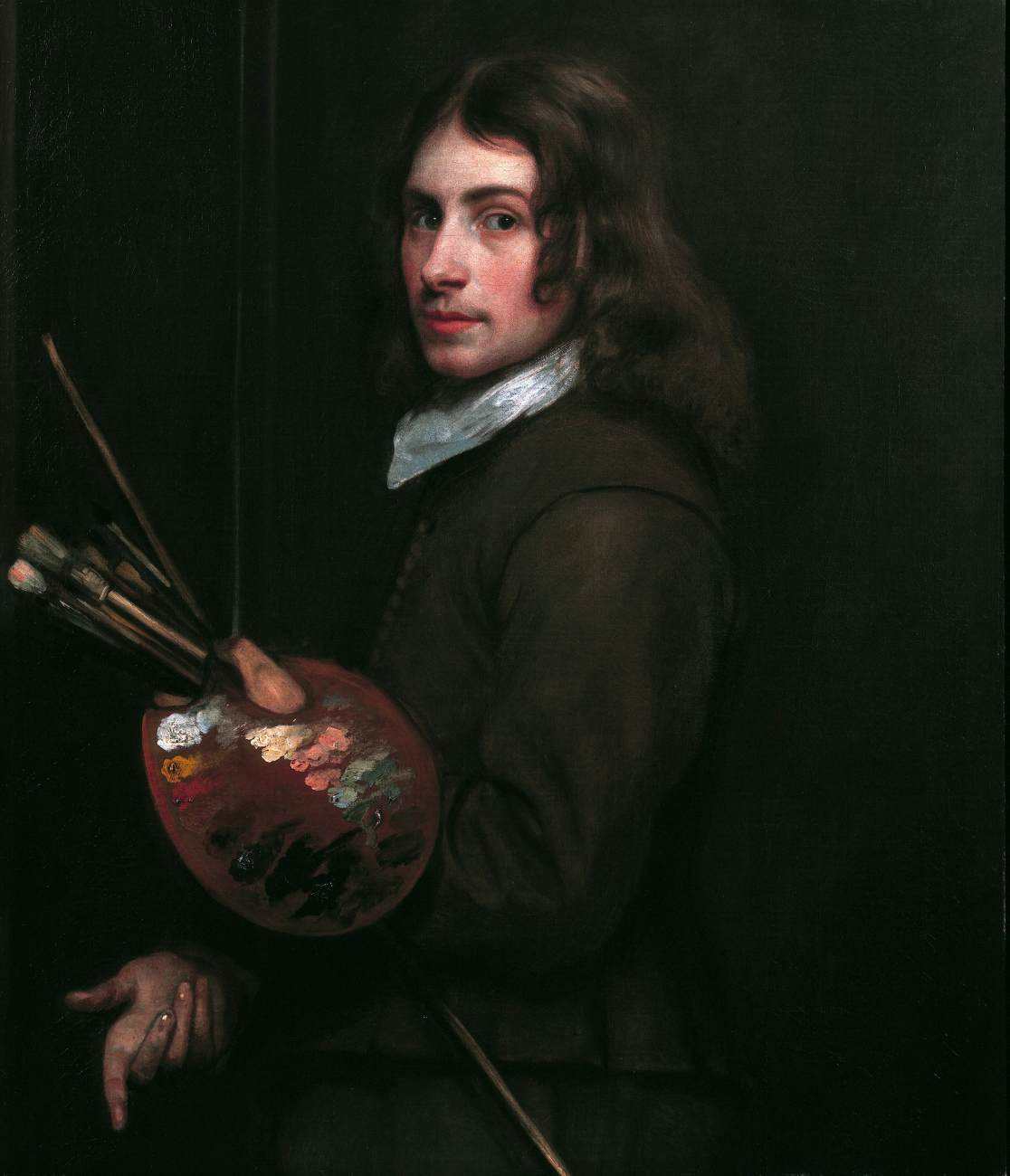 Autoportrait avec palette et pinceaux