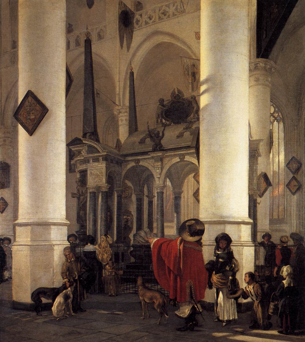 Vue du tombeau de Guillaume le Taciturne dans la Nieuwe Kerk à Delft