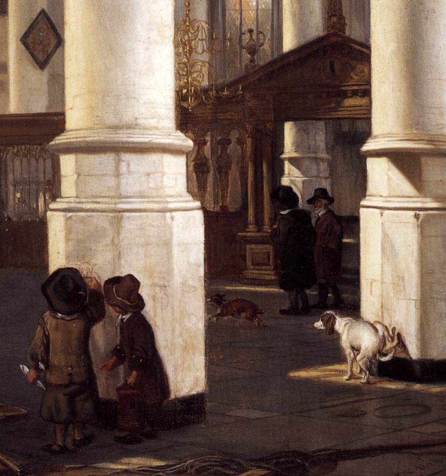 Intérieur de l'Oude Kerk de Delft (détail)