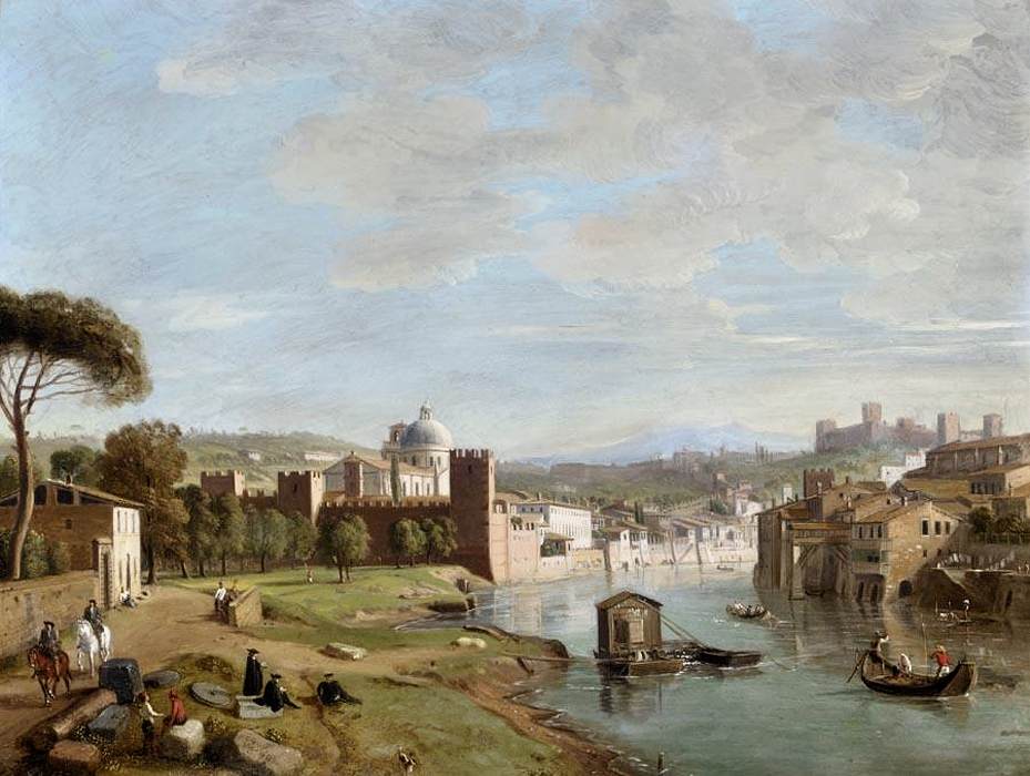 Vérone : vue de l'Adige à San Giorgio in Braida