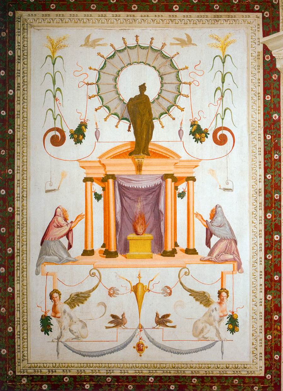 Décoration dans les salles de grotesques (détail)
