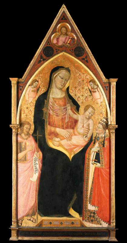 Madone et l'Enfant trônant entre des saints