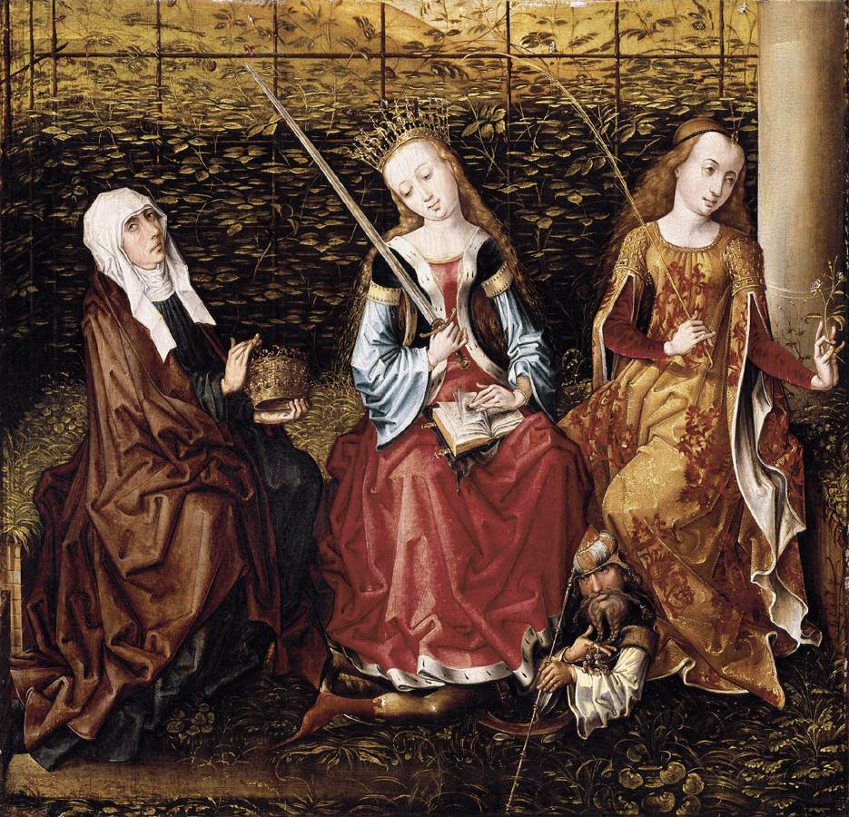 Sainte Catherine d'Alexandrie avec sainte Élisabeth de Hongrie et sainte Dorothée