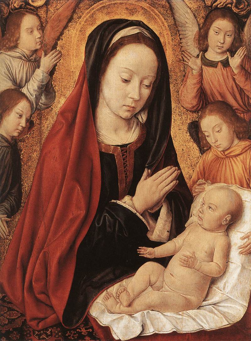 Vierge à l'Enfant adorée par des anges