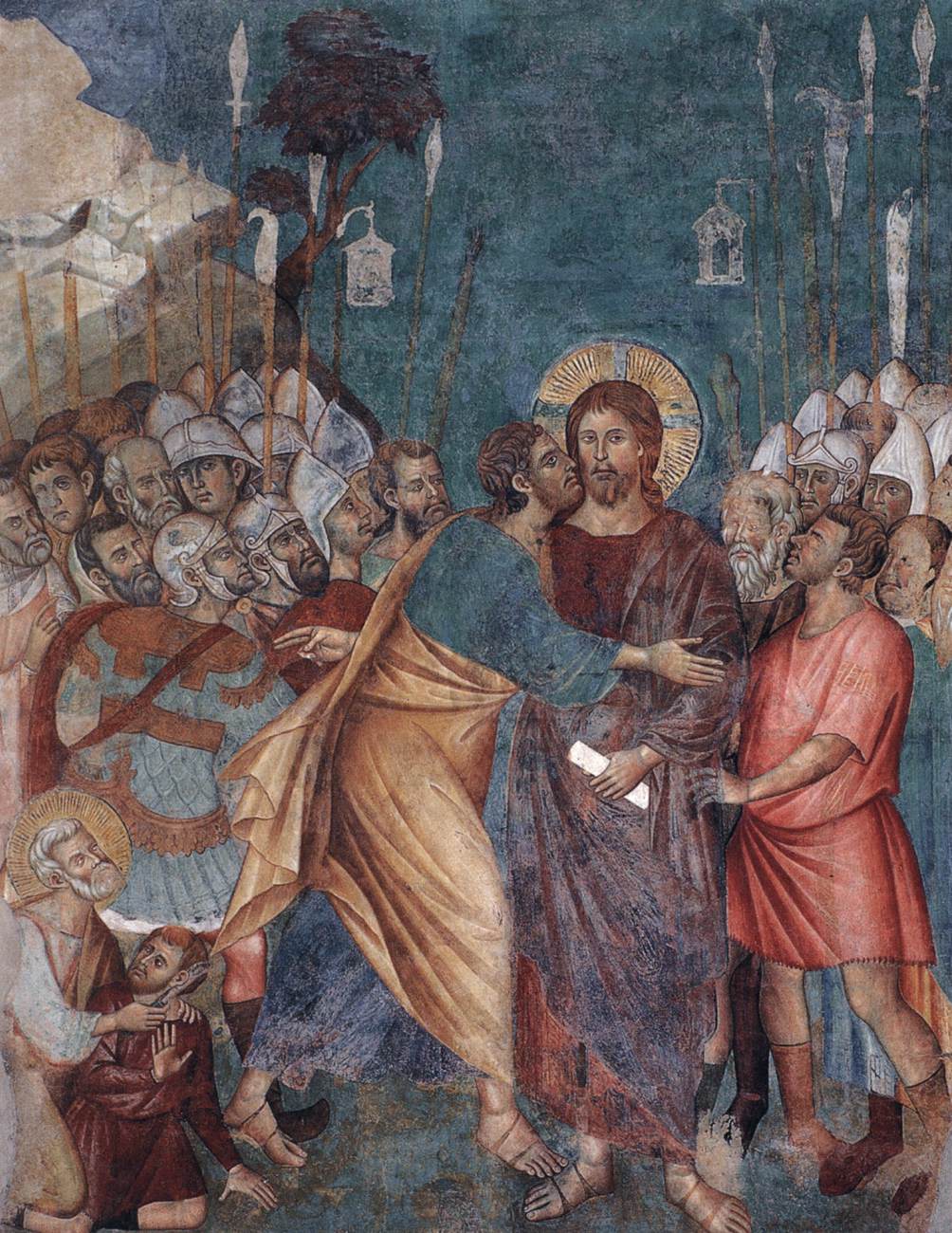 Scènes du Nouveau Testament : L'arrestation du Christ (le baiser de Judas)