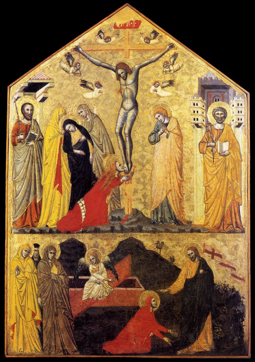 Crucifixion avec des saints et Noli Me Tangere