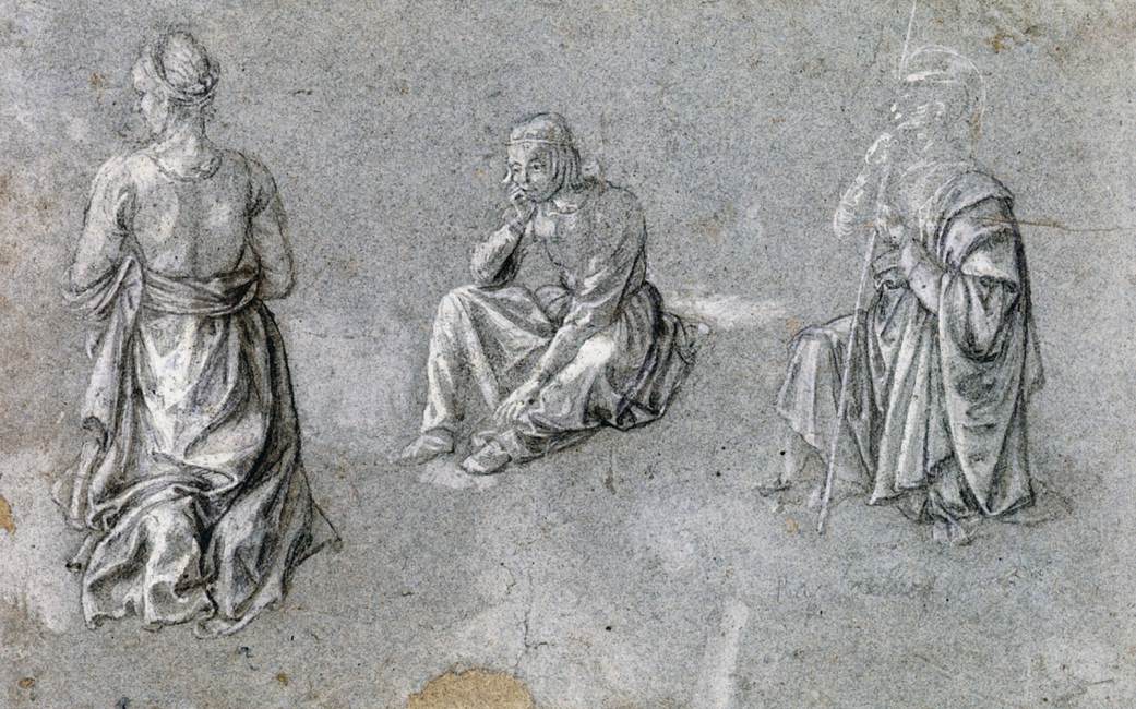 Études de deux femmes et d'un saint