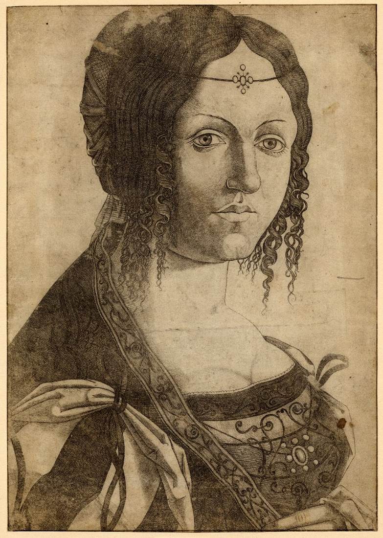 Portrait-buste d'une dame