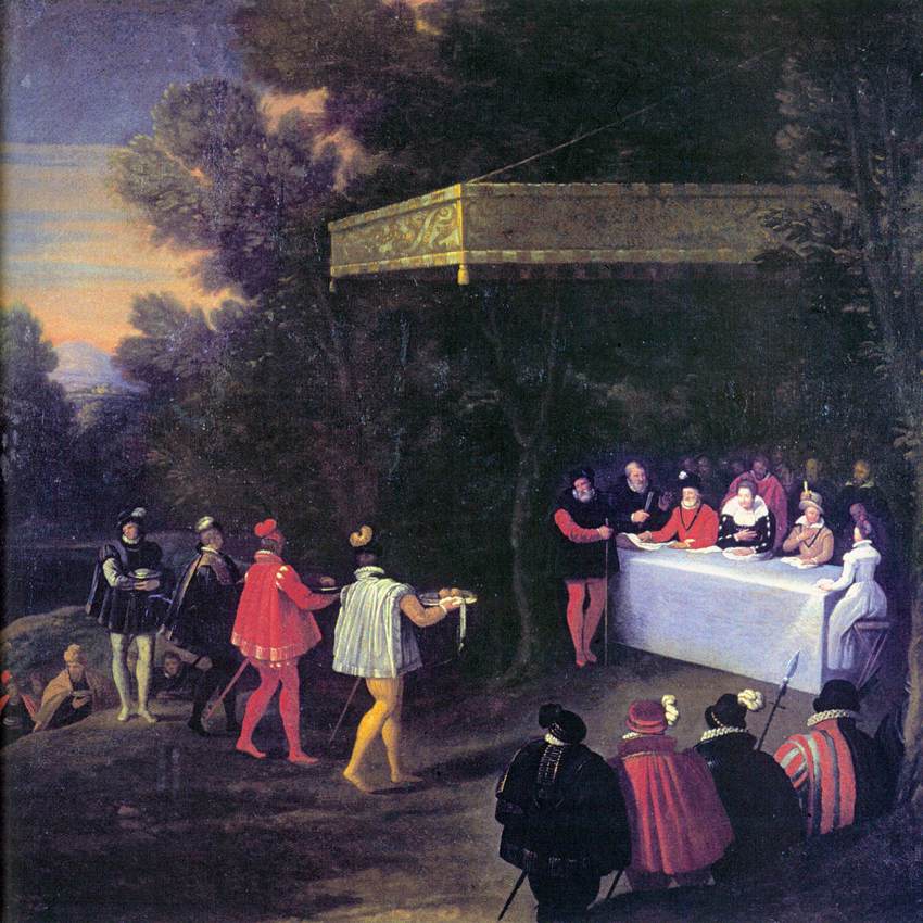 Banquet en plein air pour Henri IV et sa famille