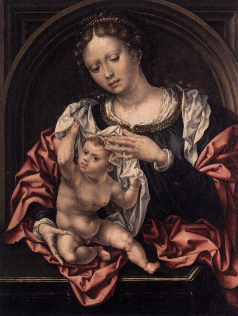 Vierge à l'Enfant au voile