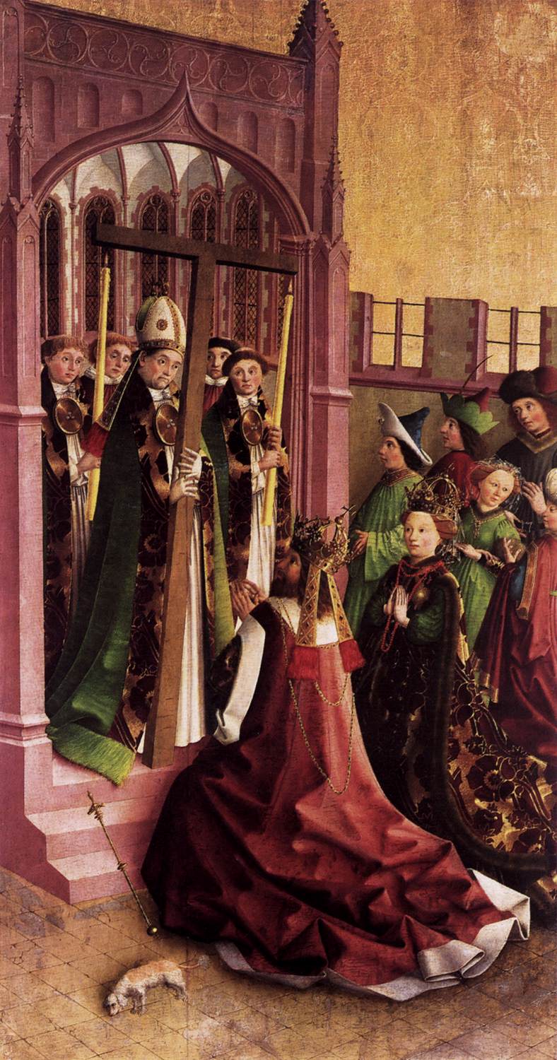Retable de Darmstadt: Constantin et sa mère Hélène vénérant la Vraie Croix