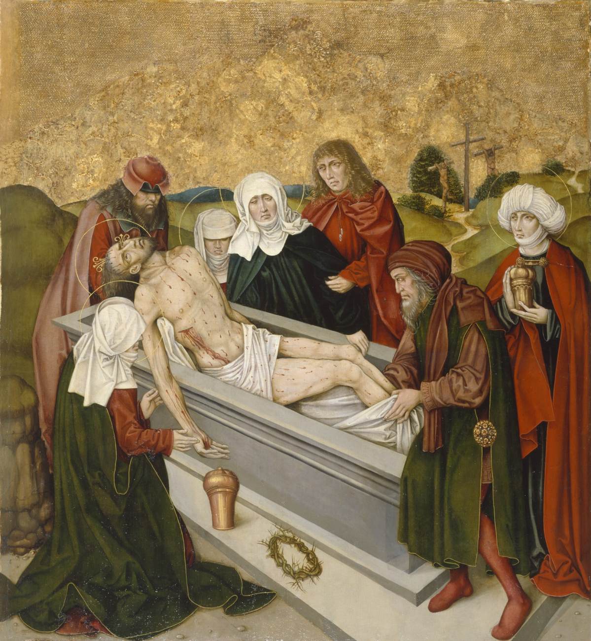 Retable de la Passion du Christ : Mise au tombeau