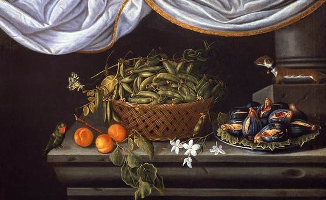 Nature morte avec un bol de pois