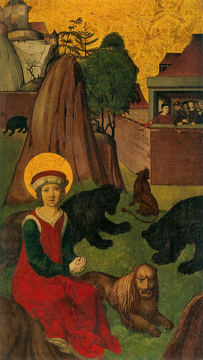 Saint Agapitus de Praeneste dans l'arène (extérieur)