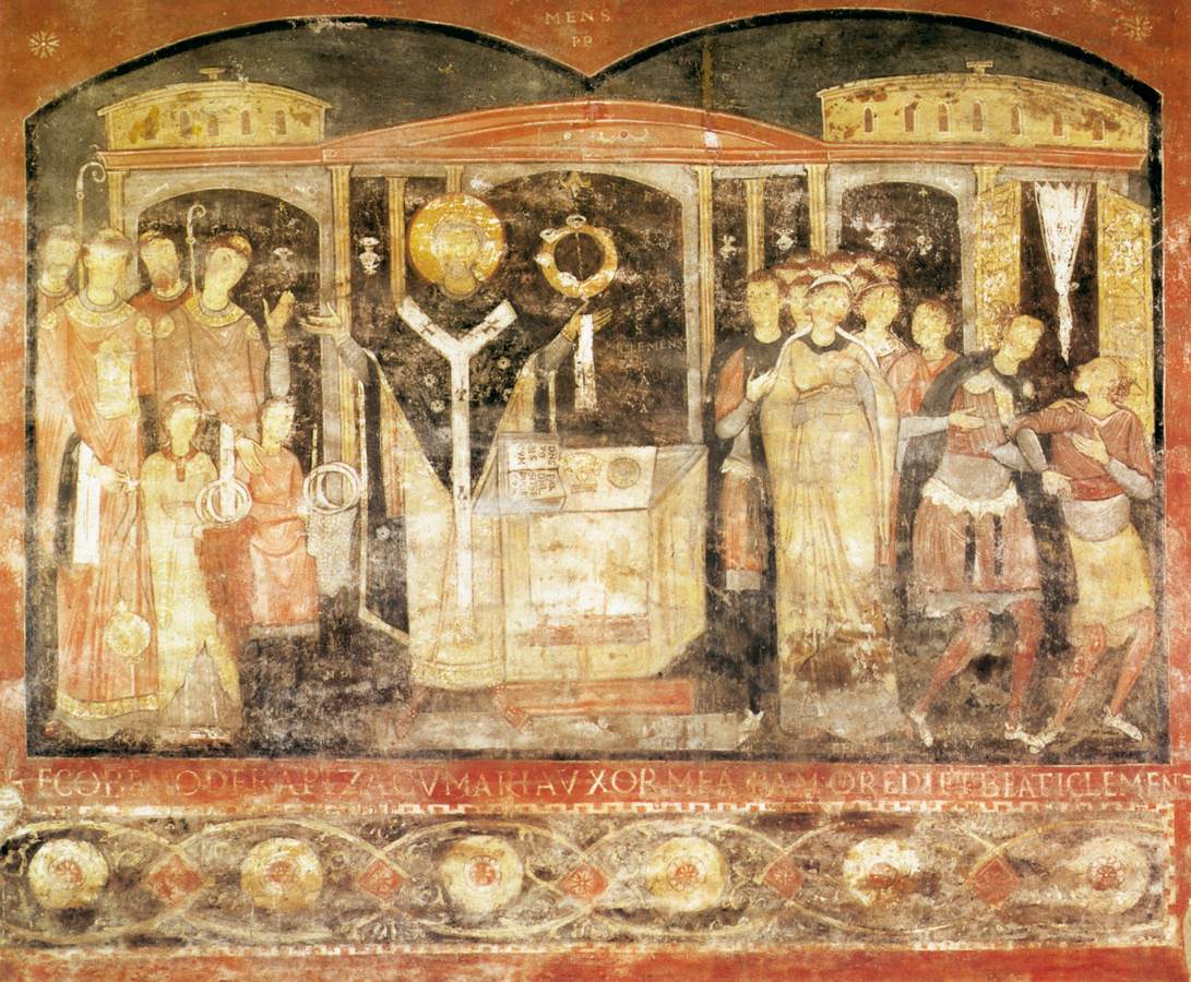 Saint Clément célébrant la messe